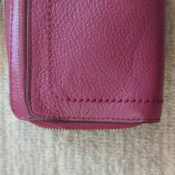 Coach Red Leather Wallet/Wristlet - Picture 3 of 11